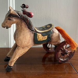 Hand carved toy horse